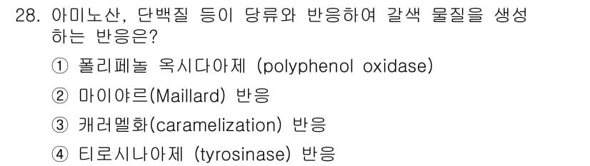 한식조리기능사 2015년 28번 - 정답과 핵심 포인트를 검수 중인 기출문제