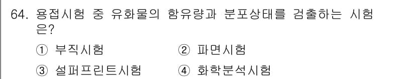 용접기사 2015년 64번 - 정답과 핵심 포인트를 검수 중인 기출문제