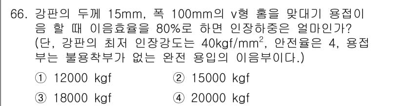 용접기사 2016년 66번 - 정답과 핵심 포인트를 검수 중인 기출문제