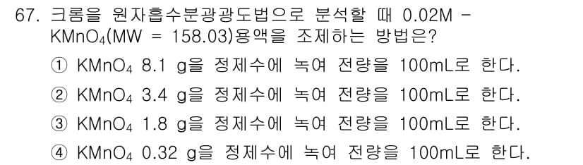 수질환경기사 2017년 67번 - 정답과 핵심 포인트를 검수 중인 기출문제