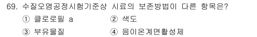 수질환경기사 2017년 69번 - 정답과 핵심 포인트를 검수 중인 기출문제