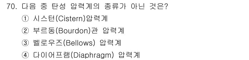가스산업기사 2016년 70번 - 정답과 핵심 포인트를 검수 중인 기출문제