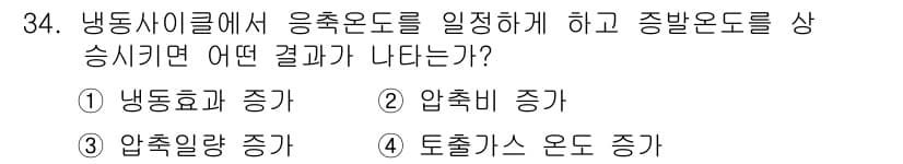 공조냉동기계산업기사 2015년 34번 - 정답과 핵심 포인트를 검수 중인 기출문제