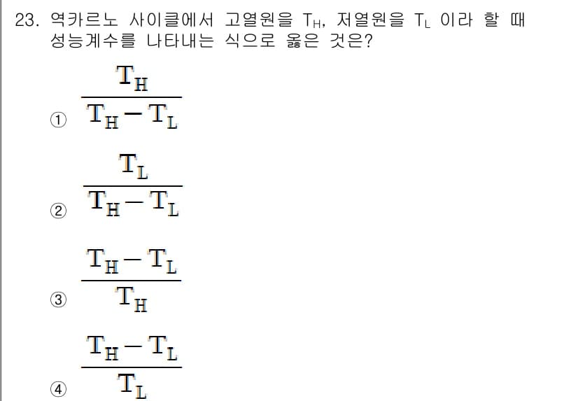 공조냉동기계산업기사 2016년 23번 - 정답과 핵심 포인트를 검수 중인 기출문제