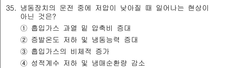 공조냉동기계산업기사 2016년 35번 - 정답과 핵심 포인트를 검수 중인 기출문제