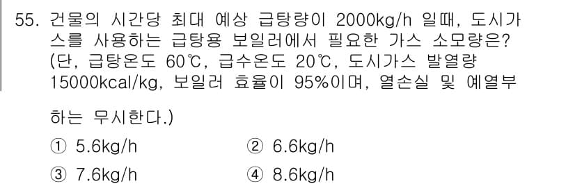 공조냉동기계산업기사 2016년 55번 - 정답과 핵심 포인트를 검수 중인 기출문제