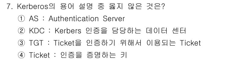 인터넷보안전문가_2급 2016년 7번 - 정답과 핵심 포인트를 검수 중인 기출문제