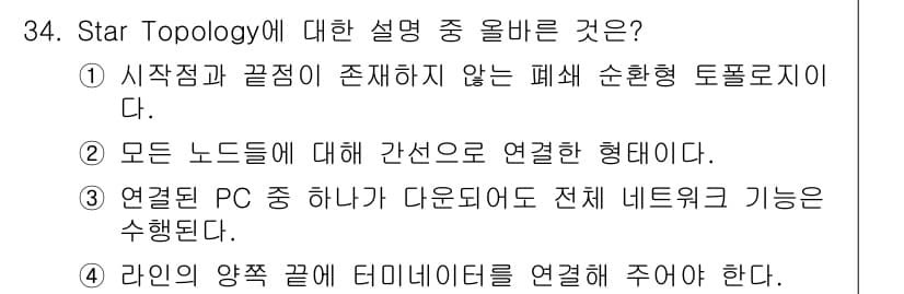 인터넷보안전문가_2급 2017년 34번 - 정답과 핵심 포인트를 검수 중인 기출문제
