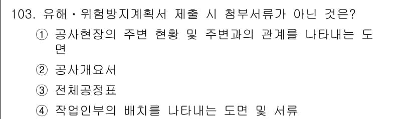 건설안전기사 2017년 103번 - 정답과 핵심 포인트를 검수 중인 기출문제