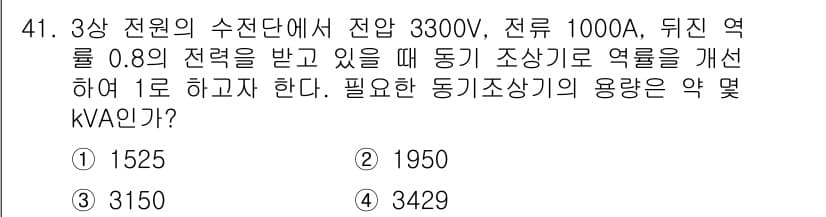 전기산업기사 2017년 41번 - 정답과 핵심 포인트를 검수 중인 기출문제