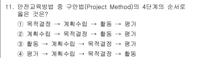 산업안전기사 2017년 11번 - 정답과 핵심 포인트를 검수 중인 기출문제