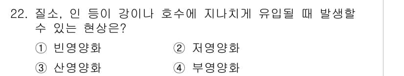 환경기능사 2016년 22번 - 정답과 핵심 포인트를 검수 중인 기출문제