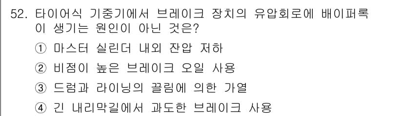 지게차유사(롤러,기중기등) 2016년 52번 - 정답과 핵심 포인트를 검수 중인 기출문제