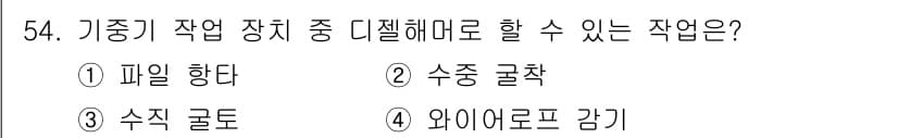 지게차유사(롤러,기중기등) 2016년 54번 - 정답과 핵심 포인트를 검수 중인 기출문제