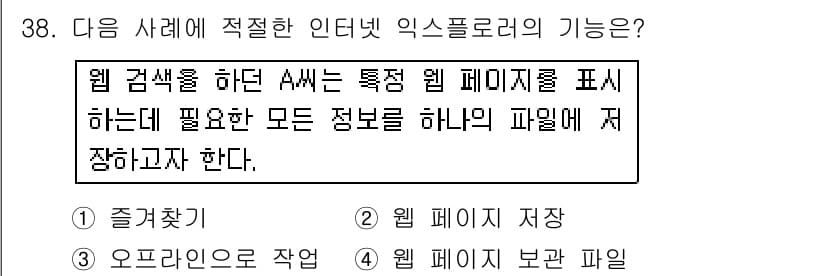 인터넷정보관리사_2급 2016년 38번 - 정답과 핵심 포인트를 검수 중인 기출문제