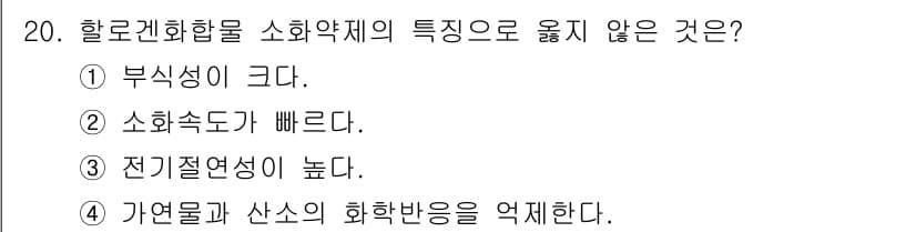 소방설비산업기사(기계) 2015년 20번 - 정답과 핵심 포인트를 검수 중인 기출문제