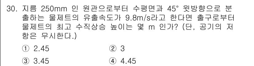 소방설비산업기사(기계) 2015년 30번 - 정답과 핵심 포인트를 검수 중인 기출문제