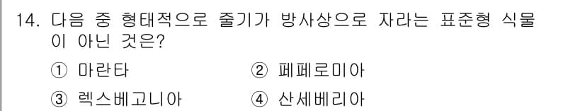 화훼장식기능사 2016년 14번 - 정답과 핵심 포인트를 검수 중인 기출문제