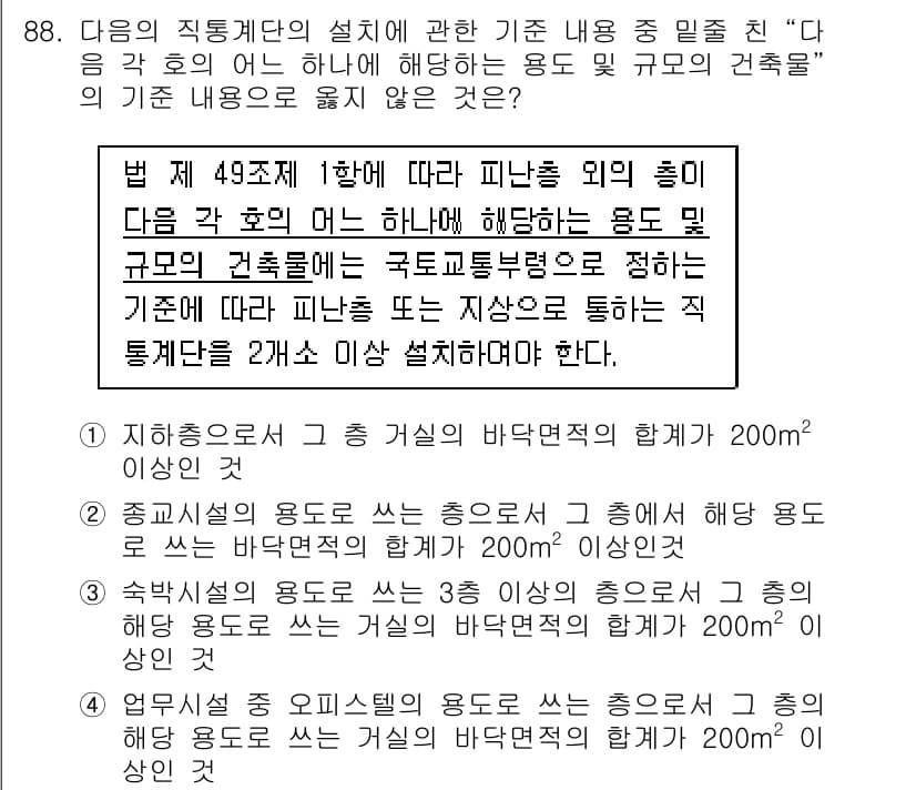 실내건축기사(구) 2017년 89번 - 정답과 핵심 포인트를 검수 중인 기출문제