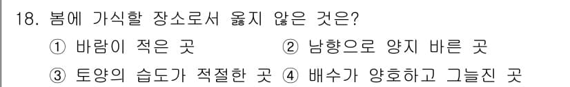 산림기능사 2016년 18번 - 정답과 핵심 포인트를 검수 중인 기출문제