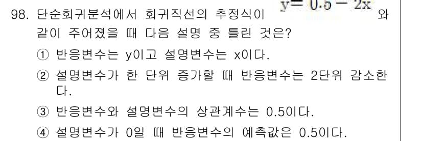 사회조사분석사_2급 2015년 98번 - 정답과 핵심 포인트를 검수 중인 기출문제