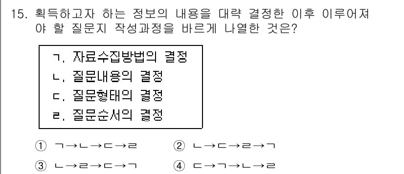 사회조사분석사_2급 2016년 15번 - 정답과 핵심 포인트를 검수 중인 기출문제