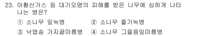 산림기사 2016년 23번 - 정답과 핵심 포인트를 검수 중인 기출문제