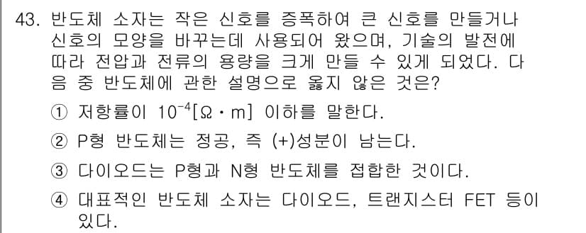 공유압기능사 2015년 43번 - 정답과 핵심 포인트를 검수 중인 기출문제