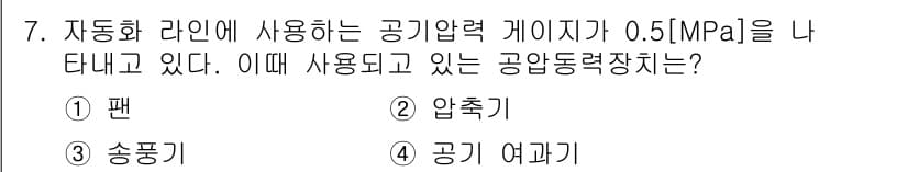 공유압기능사 2015년 7번 - 정답과 핵심 포인트를 검수 중인 기출문제