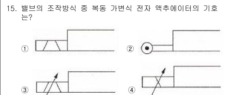 공유압기능사 2016년 15번 - 정답과 핵심 포인트를 검수 중인 기출문제