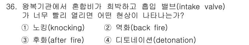 항공산업기사 2015년 36번 - 정답과 핵심 포인트를 검수 중인 기출문제