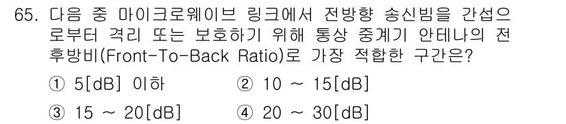 무선설비기사 2017년 65번 - 정답과 핵심 포인트를 검수 중인 기출문제