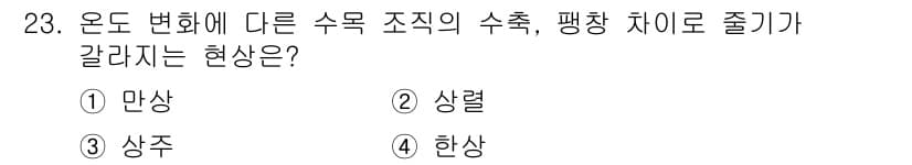 산림산업기사(구60문항) 2015년 23번 - 정답과 핵심 포인트를 검수 중인 기출문제