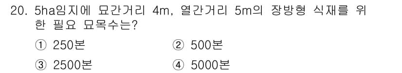 산림산업기사 2016년 20번 - 정답과 핵심 포인트를 검수 중인 기출문제