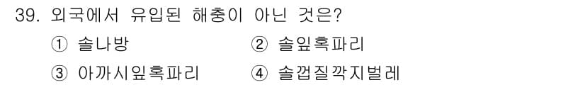 산림산업기사 2016년 39번 - 정답과 핵심 포인트를 검수 중인 기출문제
