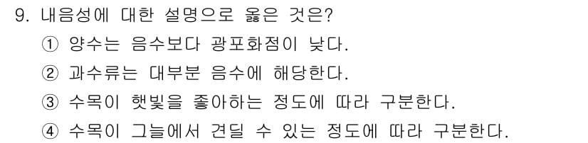 산림산업기사 2017년 9번 - 정답과 핵심 포인트를 검수 중인 기출문제