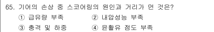 설비보전산업기사 2015년 65번 - 정답과 핵심 포인트를 검수 중인 기출문제