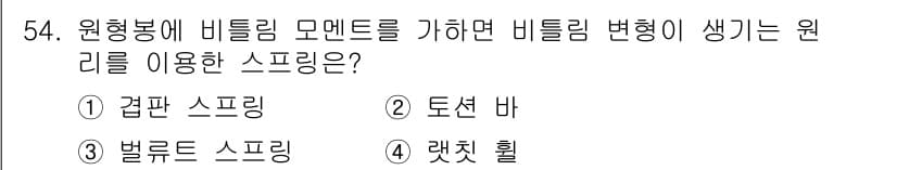 기계설계산업기사 2015년 54번 - 정답과 핵심 포인트를 검수 중인 기출문제