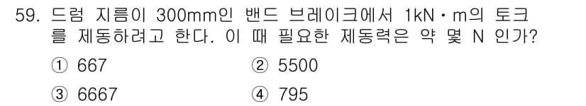 기계설계산업기사 2017년 59번 - 정답과 핵심 포인트를 검수 중인 기출문제