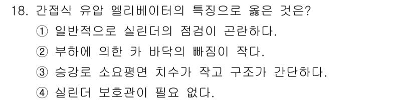승강기기사 2016년 18번 - 정답과 핵심 포인트를 검수 중인 기출문제