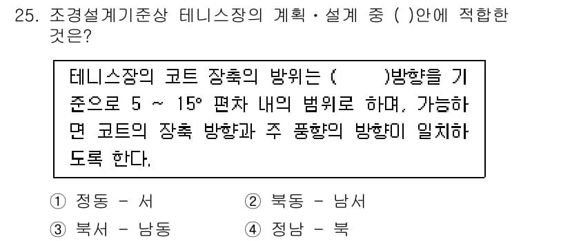 조경기사 2016년 25번 - 정답과 핵심 포인트를 검수 중인 기출문제