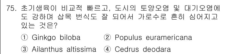 조경기사 2016년 75번 - 정답과 핵심 포인트를 검수 중인 기출문제