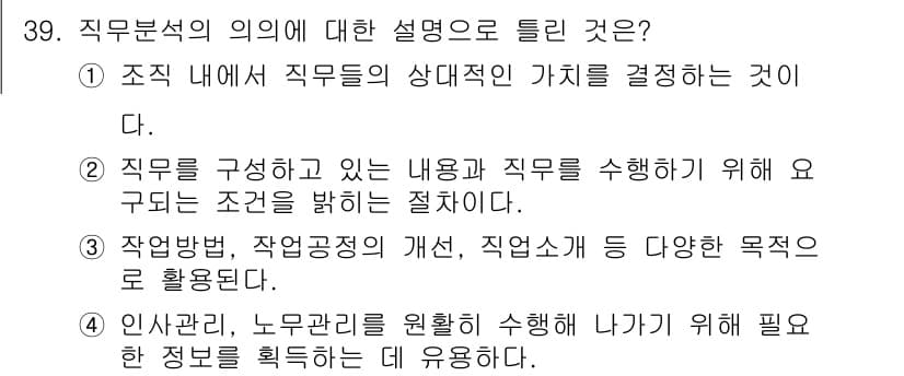 직업상담사_2급(구) 2017년 39번 - 정답과 핵심 포인트를 검수 중인 기출문제