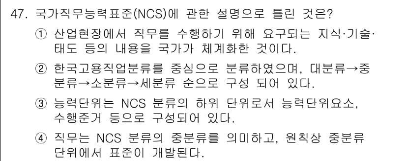 직업상담사_2급(구) 2017년 47번 - 정답과 핵심 포인트를 검수 중인 기출문제