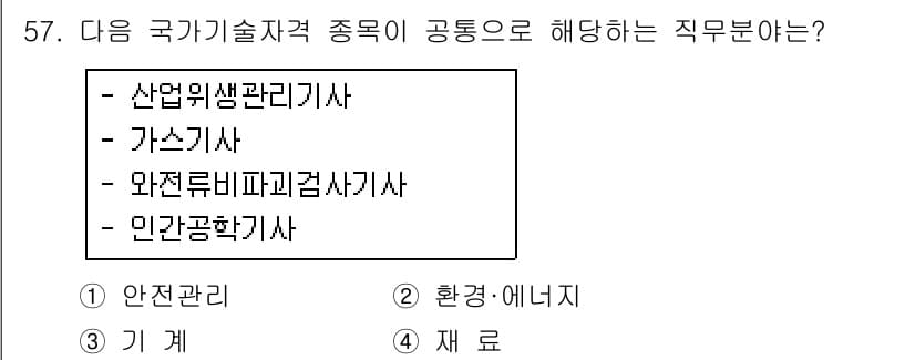 직업상담사_2급(구) 2017년 57번 - 인간공학사와 관련된 직무는 작업자의 안전과 효율성을 개선하기 위한 연구 ... 에 관한 핵심 기출문제