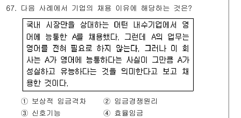 직업상담사_2급(구) 2017년 67번 - 정답과 핵심 포인트를 검수 중인 기출문제
