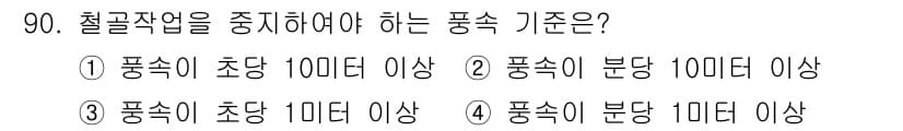 건설안전산업기사 2015년 90번 - 정답과 핵심 포인트를 검수 중인 기출문제