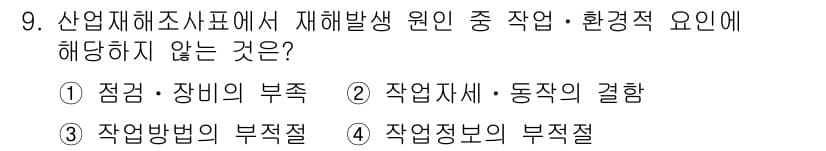 건설안전산업기사 2016년 9번 - 정답과 핵심 포인트를 검수 중인 기출문제