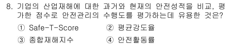건설안전산업기사 2017년 8번 - 정답과 핵심 포인트를 검수 중인 기출문제