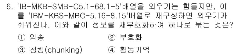 임상심리사_2급 2015년 6번 - 정답과 핵심 포인트를 검수 중인 기출문제